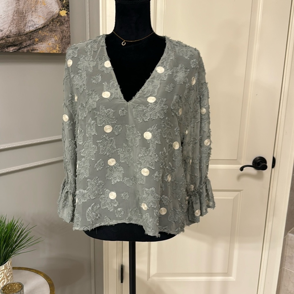 Zara blouse sage green size small